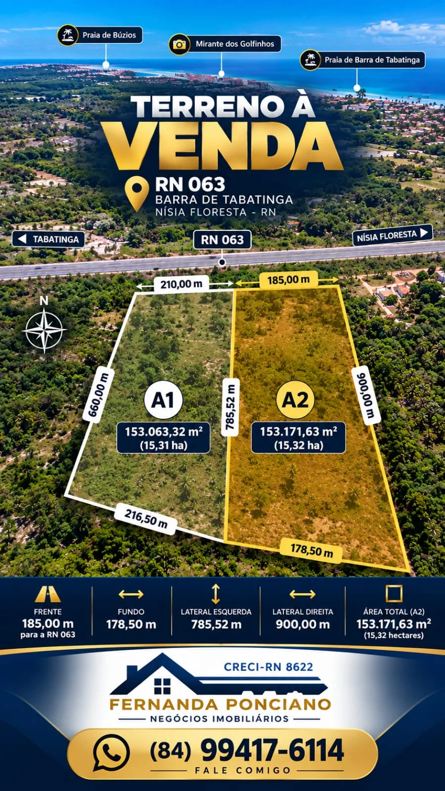 TERRENO À VENDA | BARRA DE TABATINGA I ÁREA DE 15,32 HECTARES – NÍSIA FLORESTA/RN - foto 3